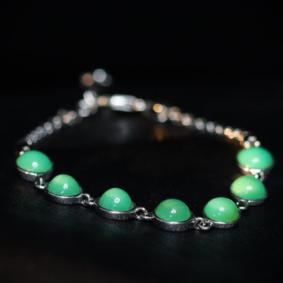 Australian Chrysoprase silver Bracelet 