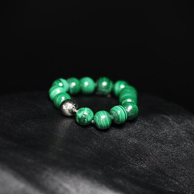 Malachite silver bracelet 