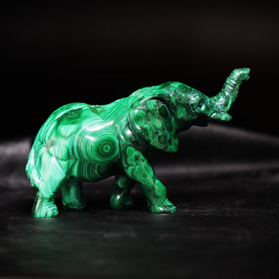 Malachite elephant curving  