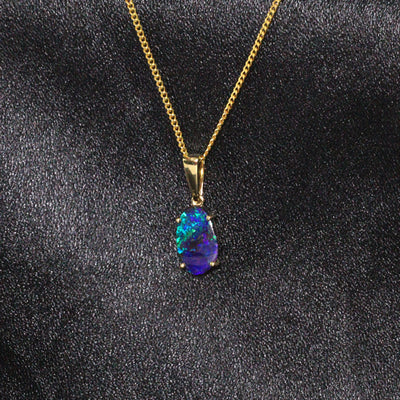 Australian Boulder Opal 18K Gold Pendant