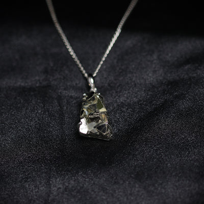 Pyrite silver pendant